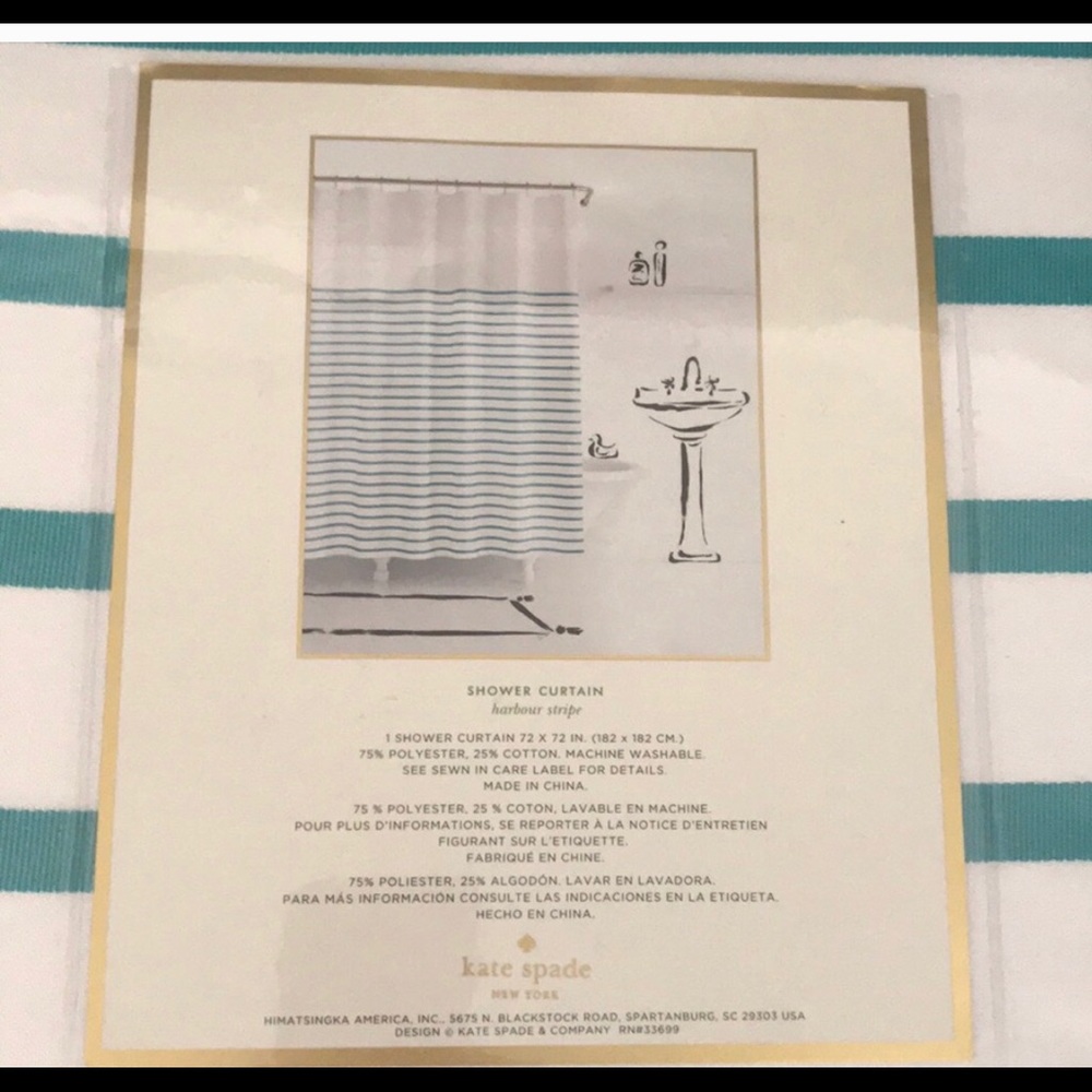 KATE SPADE shower curtain - Picture 6 of 6
